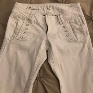 Ann Taylor Loft White Jeans